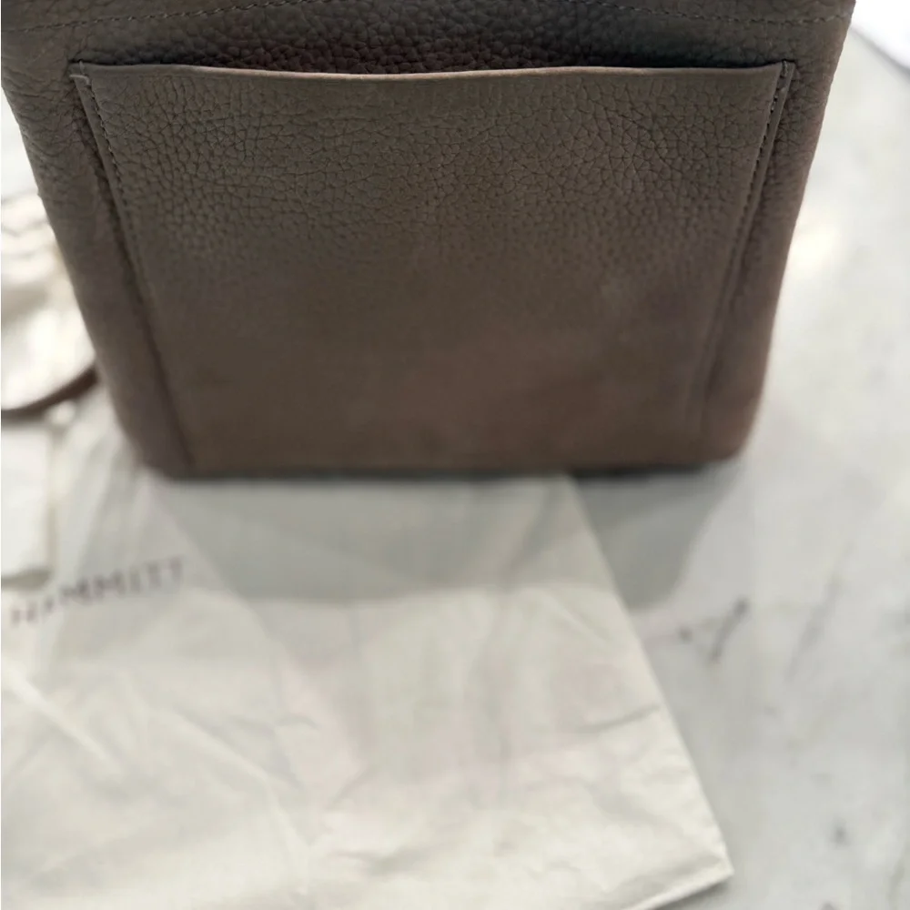 Hammitt Nubuck brushed suede Taupe crossbody and slip Wallet with Gold Accents - Picture 6 of 15